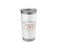 Christian Affirmation Forgiven Not Perfect Men Women Stainless Steel Insulated Tumbler