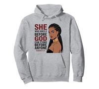 Christian African American Woman Melanin Poppin Pullover Hoodie