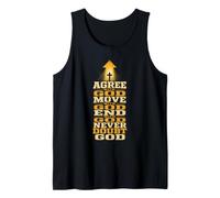 Christian Agree with God Move with God Never Doubt Gift Tank Top