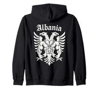 Christian Albanian Eagle with Cross - Albania Zip Hoodie