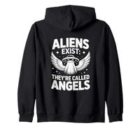 Christian Aliens Exist They Are Called Angels Zip Hoodie