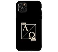 Christian Alpha Omega Faith Biblical Monogram Emblem Case for iPhone 11 Pro Max
