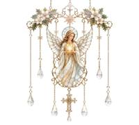 Christian Angel Christmas Gold Window Hanging Ornament，B