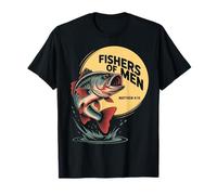 Christian Angler Fishers of Men Matthew 4 19 Verse T-Shirt