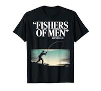 Christian Angler Fishers of Men Matthew 4 19 Verse T-Shirt