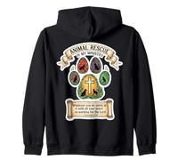 Christian Animal Rescue Is My Ministry Officer Volunteer God Zip Hoodie