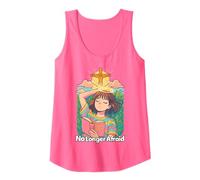 Christian Anime Manga No Longer Afraid Kawaii Bible Pink Tank Top