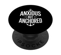 Christian Anxious But Anchored Faith Hope PopSockets Adhesive PopGrip