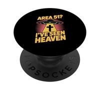 Christian Area 51 Ive Seen Heaven UFO Cross PopSockets Adhesive PopGrip