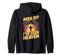 Christian Area 51 Ive Seen Heaven UFO Cross Zip Hoodie