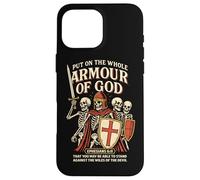 Christian Armor of God Skeleton Bible Verse Ephesians 6:11 Case for iPhone 16 Pro Max
