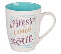 Christian Art Gifts Ceramic Coffee Mug - 12 oz. Lead and Cadmium-free Non-Toxic Inspirational Scripture Coffee and Tea Mug for Men and Women with Bible Verse: Bless the Lord O My Soul - Psalm 103:1