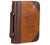 Christian Art Gifts Classic Bible Cover Do Not Be Afraid Joshua 1:9 Faux Leather, Toffee/Brown, Medium