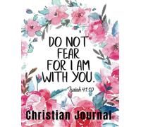 Christian Art Gifts Classic Journal Isaiah 41:10 Bible Verse: Inspirational Scripture on Each Page Notebook 110 Lined Pages / Pink Floral Cover / Birthday Present for Pastor Priest Grandma