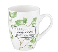 Christian Art Gifts White Ceramic Coffee Mug - 12 oz. Microwave & Dishwasher-safe Lead-free Inspirational Scripture Coffee and Tea Mug for Men & Women with Bible Verse: Be Still and Know - Psalm 46:10
