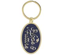Christian Art Gifts Engraved Gold Metal Scripture Keyring/Keychain for Grads: Hope & a Future - Jer. 29:11 Inspirational Bible Verse, Small Religious Accessory for Students, Men & Women, Navy Blue,