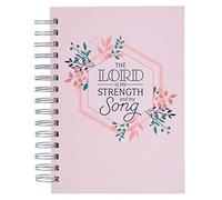 Christian Art Gifts Journal w/Scripture for Women Lord in My Strength & Song Psalm 118:14 Bible Verse COLOR 192 Ruled Pages, Large Hardcover Notebook, Wire Bound