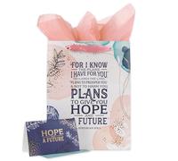 Christian Art Gifts Large Gift Bag with Card & Tissue, Hope & a Future