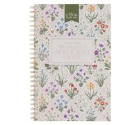 Christian Art Gifts My Grace is Sufficient Writing Wirebound Notebook - 2 Cor. 12:9 Bible Verse, Flexible Cover Prayer Journal, 128 Ruled Pages w/Scripture, 8.5" x 5.9" x 0.6" (216mm x 150mm x 15mm)