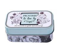 Christian Art Gifts Prayer Devotional Cards - Proverbs to Live By - 202 Scripture Promise To Guide and Encourage for Women, Daily Bible Verse, 101 Double-Sided Cards in Sturdy Storage Gift Tin, Floral