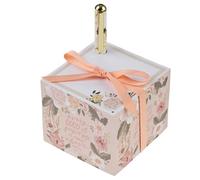 Christian Art Gifts Premium Inspiring Scripture Note Block Cube & Pen Set for Women: Every Good Gift Encouraging Bible Verse, 750 Sheets, Home & Office, White Paper & Cute Pink Multicolor Florals