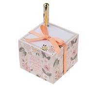 Christian Art Gifts Premium Inspiring Scripture Note Block Cube & Pen Set for Women: Every Good Gift Encouraging Bible Verse, 750 Sheets, Home & Office, White Paper & Cute Pink Multicolor Florals