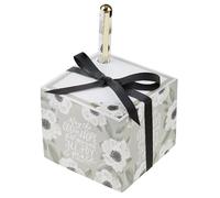 Christian Art Gifts Premium Inspiring Scripture Note Block Cube & Pen Set for Women: God of Hope Encouraging Bible Verse, 750 Paper Sheets, Home & Office, White/Gray/Charcoal Cute Multicolor Florals