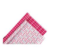 Christian Art Gifts Premium Novelty Christmas Wrapping Paper Set Bundle: Joy to the World, Festive Red, White & Green Holly & Holiday Plaid Theme, Present/Gift Wrap Supplies, 25 Sq. Ft. Rolls, 2 Pack