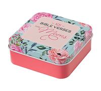 Christian Art Gifts Scripture Devotional Cards - 101 Bible Verses For Moms - Daily Encouraging Devotion Prayer Card for Mothers, 51 Double-Sided Cards in Sturdy Storage Gift Tin, Floral, Coral Pink