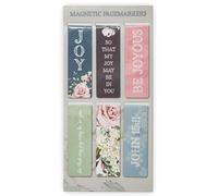 Christian Art Gifts Set of 6 That Joy May Be in You - John 15:11 Inspirational Magnetic Bible Verse Bookmark with Scripture, Size Small 2.3" x .75"