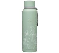 Christian Art Gifts Stainless Steel Insulated Double Wall Vacuum Spill-proof Water Bottle for Women: His Mercy Never Fails - Encouraging Drinkware for Hot/Cold All Day Temp, Teal Floral, 24 fl. oz.