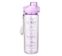 Christian Art Gifts Trust in The Lord Plastic Water Bottle, Purple