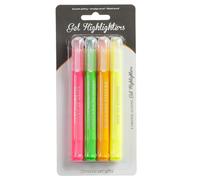Christian Art Gifts Twist & Glide Multicolor Gel Bible Highlighter Set for Study, Office, Home, School, Smudge-proof, No Bleed, Pink, Green, Orange, Yellow with Scripture, Pack of 4 Assorted Colors