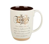 Christian Art Gifts White Clay Base Ceramic Coffee Mug - 15 oz. Lead and Cadmium-free Inspirational Scripture Coffee and Tea Mug for Men and Women with Bible Verse: The Lord's Prayer -Matthew 6:9-13