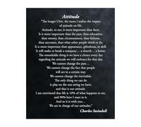 Christian Attitude Is Everything Wall-Art, Inspirational Quote Print on Canvas for Positivity, Motivational Decor for Desk, Office & Living Room(Unframed,08x12inch(20x30cm))