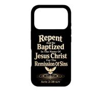 Christian Baptism Gift Repent And Be Baptized Case for iPhone 17 Pro