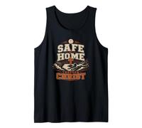 Christian Baseball Safe At Home Through Christ Tank Top
