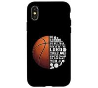 Christian Basketball Deuteronomy 31:6 Scripture Verse Case for iPhone X/XS