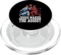 Christian Basketball Lover Religious Baller Jesus Christ PopSockets PopGrip for MagSafe
