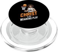 Christian Basketball Lover Religious Baller Jesus Christ PopSockets PopGrip for MagSafe