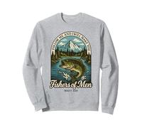 Christian Bass Fishing Hunting Outdoor Tee Matt 4:19 Church Sweatshirt