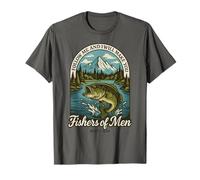Christian Bass Fishing Hunting Outdoor Tee Matt 4:19 Church T-Shirt
