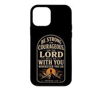 Christian Be Strong And Courageous Bible Verse Gift Case for iPhone 12 mini