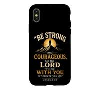 Christian Be Strong And Courageous Bible Verse Gift Case for iPhone X/XS