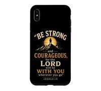 Christian Be Strong And Courageous Bible Verse Gift Case for iPhone XS Max