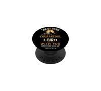Christian Be Strong And Courageous Bible Verse Gift PopSockets Adhesive PopGrip