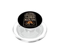 Christian Be Strong And Courageous Bible Verse Gift PopSockets PopGrip for MagSafe