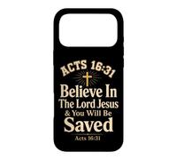 Christian Believe In The Lord Jesus You Will Be Saved Case for iPhone 17 Pro Max
