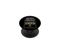 Christian Believe In The Lord Jesus You Will Be Saved PopSockets Adhesive PopGrip
