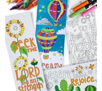 Christian Bible Bookmarks to Colour, Images of Hope, 10 Designs